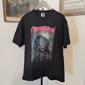 Crypticon KC Jay Fotos Werewolf Men's Size XL Graphic Black T-shirt Kansas City